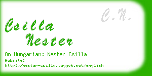 csilla nester business card